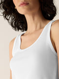 Organic Cotton Stretch Rib Scoop Neck Tank