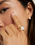 Mini Plaza Moonstone Ring