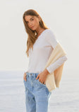 Remi Rib Knit V-Neck w/Lace