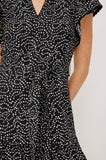 Gia Print Short Sleeve V-Neck Dress