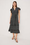 Gia Print Short Sleeve V-Neck Dress