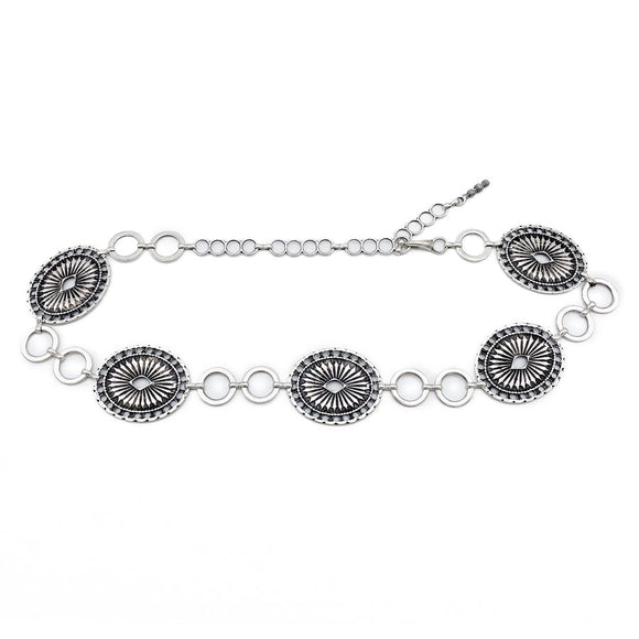 Silver Concho Chain Belt