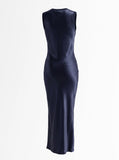 Randi V-Neck Satin Midi Dress