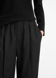 Brushed Wool Mid Rise Easy Pant