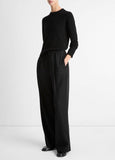 Brushed Wool Mid Rise Easy Pant