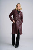 Leah Leather Trench