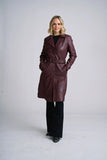 Leah Leather Trench