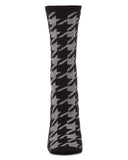 Houndstooth Cashmere Crew