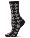 Houndstooth Cashmere Crew