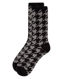 Houndstooth Cashmere Crew