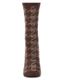 Houndstooth Cashmere Crew