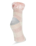Non-Skid Buffalo Check Plush Sock