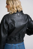 Marcia OS Relaxed Leather Bomber