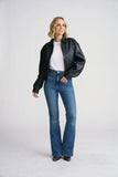 Marcia OS Relaxed Leather Bomber