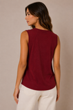 Gai V-Neck Cap Sleeve Tank