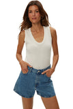 Brynn 1x1 Cotton Scoop Neck Tank