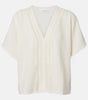 Cotton Gauze V-Neck Top