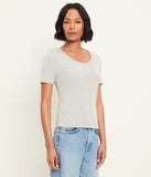 Cecile Pointelle Short Sleeve Tee