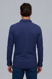 The Marquee Aqua Cotton Long Sleeve Shirt