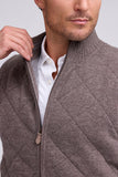 Cashmere Sleevless Zip Jacket