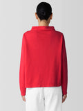 Garment Dyed Terry Funnel Neck Top