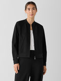 Washable Flex Ponte Stand Collar Jacket w/ Pockets