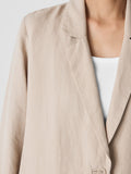 Linen Silk Twill Notch Collar Blazer