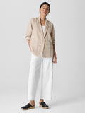 Linen Silk Twill Notch Collar Blazer