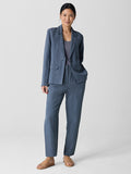 Linen Silk Twill Notch Collar Blazer