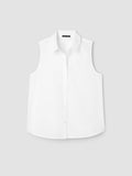 Classic Collar A-Line Sleeveless Shirt