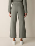 Garment Dyed Terry Wide Ankle Pant