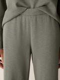 Garment Dyed Terry Wide Ankle Pant