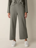 Garment Dyed Terry Wide Ankle Pant