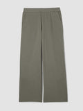 Garment Dyed Terry Wide Ankle Pant