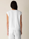 Garment Dyed Terry V-Neck Sleeveless Top