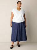 Garment Dyed Terry V-Neck Sleeveless Top