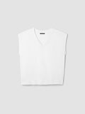 Garment Dyed Terry V-Neck Sleeveless Top