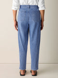 Cotton Stretch Denim Ankle Lantern Pant