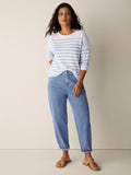 Cotton Stretch Denim Ankle Lantern Pant