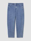 Cotton Stretch Denim Ankle Lantern Pant