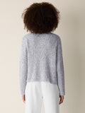 Peruvian Cotton Cloud Twist Crew Neck Sweater