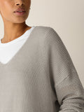 Organic Linen Cotton V-Neck Box-Top