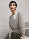 Organic Linen Cotton V-Neck Box-Top