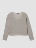 Organic Linen Cotton V-Neck Box-Top