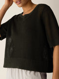 Organic Linen Cotton Round Neck Top