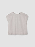 Striped Linen Sheen Square Top