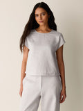 Striped Linen Sheen Square Top
