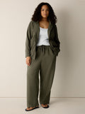 Slubby Organic Cotton Linen High Collar Jacket