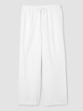 Slubby Organic Cotton Linen Full-Length Straight Pant