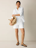 Garment-Dyed Organic Cotton Denim Shorts